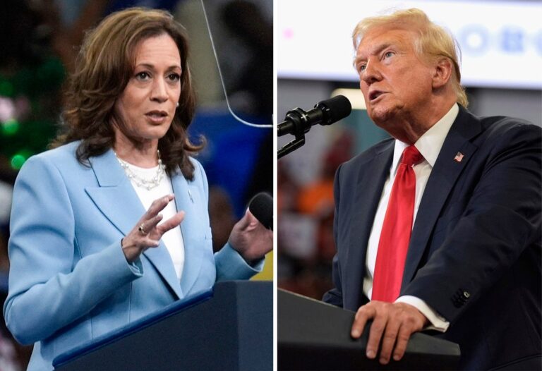 Trump Harris split