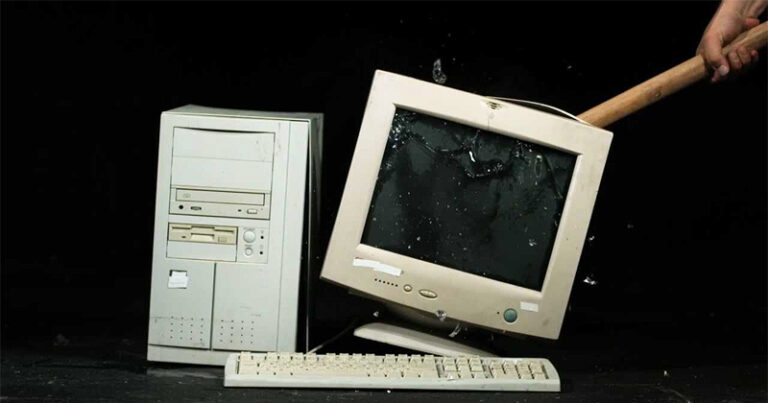 smashing computer